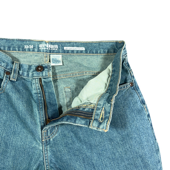 Urban Pipeline Jeans Mens 33x34 Blue Bootcut Relaxed Fit Medium Wash Denim - Picture 4 of 8